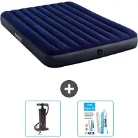 Intex Luchtbed - 2-Persoons - 152 x 203 x 25 cm cm - Blauw - Inclusief Pomp en Reparatieset