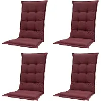 Madison hoge rug panama bordeaux 123x50 - 4 stuks