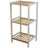 DOCHTMANN Douche/badkamer opberg rekje - bamboe - 3 lagen - 35 x 30 x 70 cm - Badkamerkastjes