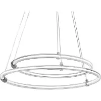 Osram Decor Aura, 2-lamps hanglamp van gebogen polycarbonaat met LED en filament design, 21W, 2400 lm, 3000 K, 830 warm wit, klikdimbaar, donkergrijs, kunststof (PC), 498 mm, IP20