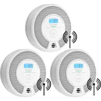 X-Sense SC07-W Draadloos koppelbare combimelder - 3 Combimelders - Rook en koolmonoxide - 10 Jaar batterij en 360° sensor - Rookmelder en koolmonoxidemelder - Rook én CO melder koppelbaar