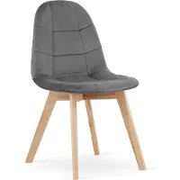 Hm Fauteuil - Leobert - Bora - Donkergrijs velours - 44,5 X 54 X 81,5 Cm