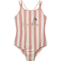 Liewood - Kid's Suna Stripe Swimsuit - Badpak 122, roze