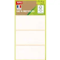 APLI witte etiketten in etui - 6 stuks