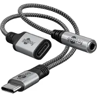 Goobay Adapter USB-C to USB-C and Jack, 3.5 mm AUX
