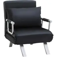 Sweiko Fauteuil - Slaapfunctie - Slaapbank - 65×69×80 cm - Zwart
