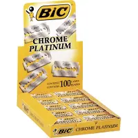 BIC Chrome Platina dubbelzijdige Safety Razor Enkele wegwerpmesjes (100 Pack)