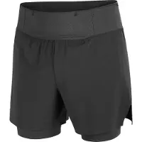 Salomon - Trail / Running kleding - Sense Aero 2In1 Trail 5" M Deep Black voor Heren - Maat L - Zwart