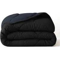 Sleeptime Lazy Dekbed Zonder Overtrek - Double Face - Zwart/Antraciet