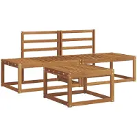 vidaXL Buiten bank set 3 st Naturel Massief Acacia Hout