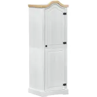 vidaXL Kasten met plank Wit 55 x 52 x 170 cm Massief grenenhout