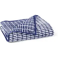 Juna - Nuance Towel - Dark blue/White - 70x140 cm