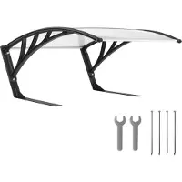 TecTake Garage voor Robotmaaier - Grasmaaier Carport - Robot Maaier Laadstation Afdak - Weerbestendig - 81 x 100 x 48 cm - Inclusief 4 Grondpennen - Transparant