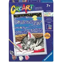 Ravensburger schilderen op nummer Dreaming Cats met glitter