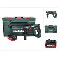 Metabo Boormachine + slagboor, KH 18 LTX 24 Accu combihamer 18 V 2,1 J SDS plus + 1x oplaadbare accu 8,0 Ah + metaBOX - zonder (Oplaadbare batterij)