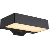 Nordlux Solar wandlamp Monay zwart rechthoek