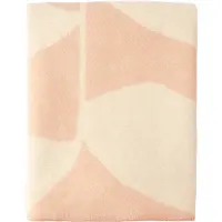 Scandi Living Leaf wollen plaid 130x180 cm Peach