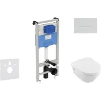 Ideal standard ProSys - Toiletset- inbouwreservoir, closet, WC-zitting Architectura, Oleas M2 bedieningsplaat, DirectFlush, SoftClose, CeramicPlus, mat chroom ProSys120M SP44