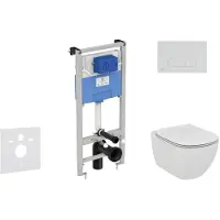 Ideal standard ProSys - Toiletset- inbouwreservoir, closet, WC-zitting Tesi, Oleas M1 bedieningsplaat, Aquablade, SoftClose, wit ProSys120M SP4
