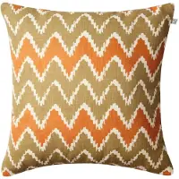 Chhatwal & Jonsson Ikat Bangalore kussen buitenshuis 50x50 cm Beige-apricot orange