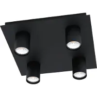 Eglo Zwarte opbouwspot Valcasotto 4-lichts