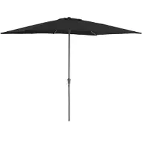 Acaza Staande Parasol in aluminium - Stokparasol van 200x300 cm - zwart