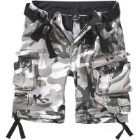 Brandit Broek 'Savage Vintage' rookgrijs / greige / donkergrijs / wit