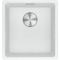 Franke Maris Inbouwspoelbak met Fragranit wasbak, model MRG 110-37, kleur Glacier, met handbediening, geschikt vanaf een kastbreedte van 45 cm. Artikelnummer: 125.0683.
