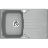 Franke spoelbak ANTEA AZG 611-78 in steengrijs, met excenterbediening, draaiknop van chroom / uitsparing 760 x 480 mm, R27 / granieten spoelbak