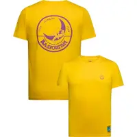 La Sportiva - Climbing On The Moon - T-shirt S, geel