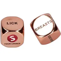 S-Line Sexy Dobbelstenen - Love Dice - Rosé Goud