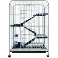 Big Buy Cooking Jaula Tyrol 205594, geschikt voor knaagdieren, met wielen, van plastic, afmetingen 64 x 44 x 93 cm