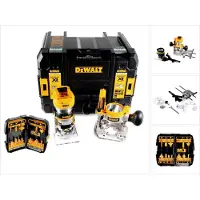 DeWalt DCW 604 NT accu-combi-frees 18 V 55 mm + freesset 12-delig in TSTAK - zonder accu en oplader