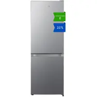 Chiq 227 L koel-vriescombinatie, zilver, low frost, 4-sterren vriezen, 153 L koel- & 74 L vriesruimte, compacte breedte 54 cm, omkeerbare deur, verstelbare voeten JR227LSE [energielabel E]