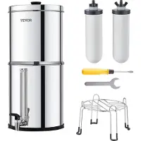 Vevor Gravity Waterfiltersysteem RVS aanrechtbladsysteem 7,8 + 8,5L waterfiltratiesysteem