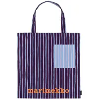 Marimekko Piccolo stoffen tas Paars, met zak, 43x44