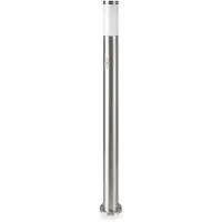 V-TAC buitenlamp voor paal, model VT-838, IP44, E27, met PIR-sensor, roestvrij staal, 1100mm, artikelnummer VT-8967, afwerking: geborsteld