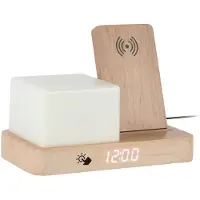 Karlsson Retro Wekker | 15.4x20x11.5cm | Light hout