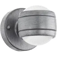 Eglo Außenleuchte Wandlampe Sesimba Silber Antik IP44 2 x 3,7W 560lm Warmweiß 3000K Up&Down