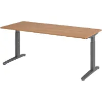 Hjh OFFICE PRO XTRA XB 19 GG - 180 x 80 Walnoot Tafelhoogte I In hoogte verstelbaar