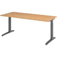 Hjh OFFICE PRO XTRA XB 19 GG - Beuken 180 x 80 Tafelhoogte I In hoogte verstelbaar