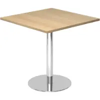 Hjh OFFICE PRO BISTRO F88Q C - Systeem conferentietafel 80 x 80 Chroom Eiken