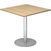 Hjh OFFICE PRO BISTRO F88Q S - Systeem conferentietafel 80 x 80 Eiken Zilver