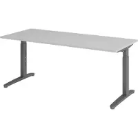 Hjh OFFICE PRO XTRA XB 19 GG - Grijs 180 x 80 Tafelhoogte I In hoogte verstelbaar