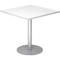 Hjh OFFICE PRO BISTRO F88Q S - Systeem conferentietafel Wit 80 x 80 Zilver