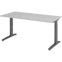 Hjh OFFICE PRO XTRA XB 16 GG - Grijs 160 x 80 Tafelhoogte I In hoogte verstelbaar