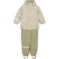 CeLaVi Regenkleidung m. Träger/Fleece - Recyceln PU - White Pepp - - 130 - Regenkleidung