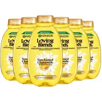 Garnier Loving Blends - Verhelderende & Glansgevende Shampoo - Sun-Kissed Chamomile & Bloemenhoning - Blond Haar & Highlights - Kamille - 6x 300 ml
