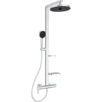 Ideal standard ALU+ - Doucheset met kraan, diameter 26 cm, 2 stralen, zilver BD584SI