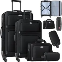 Kesser Kofferset 4-delig Trolley - Reiskoffer met Wielen - groote Koffers, Handbagage & Toilettas